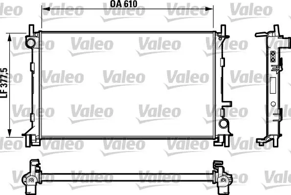 VALEO 732732 Радиатор FORD FOCUS I 1 4-1 8