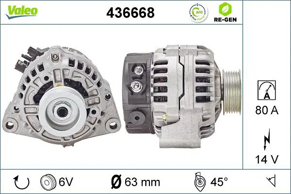 436668 ALTERNATOR REMAN RE GEN