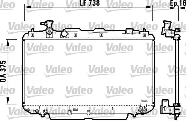 Valeo 734182 Радиатор охлаждения двигателя