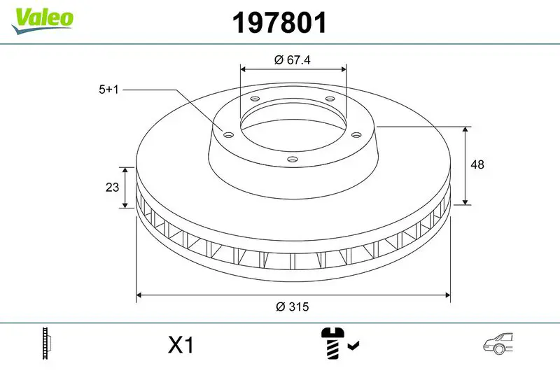 197801 BRAKE DISC X1