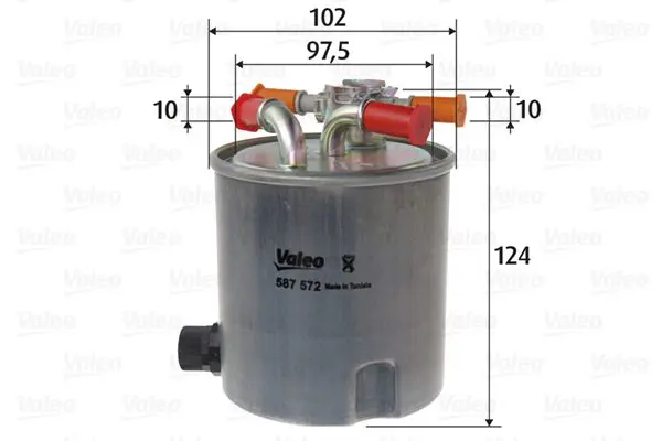 VALEO 587572 Топливный фильтр