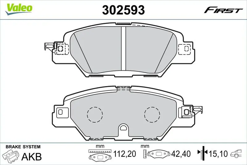 302593 Комплект тормозных колодок,
