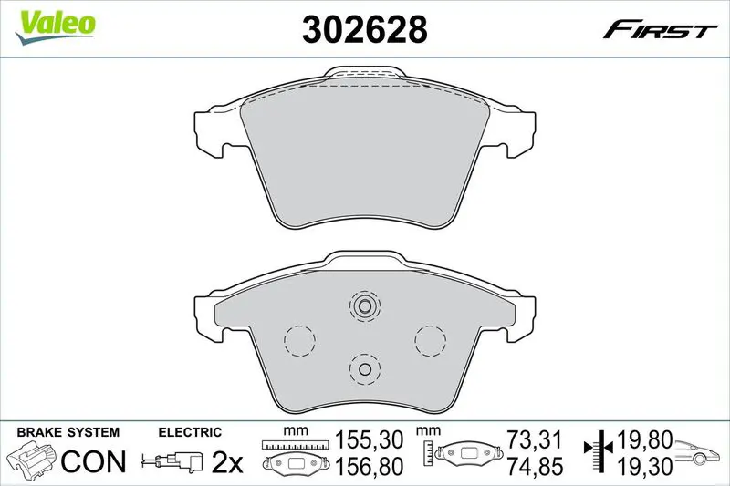 302628 Комплект тормозных колодок,