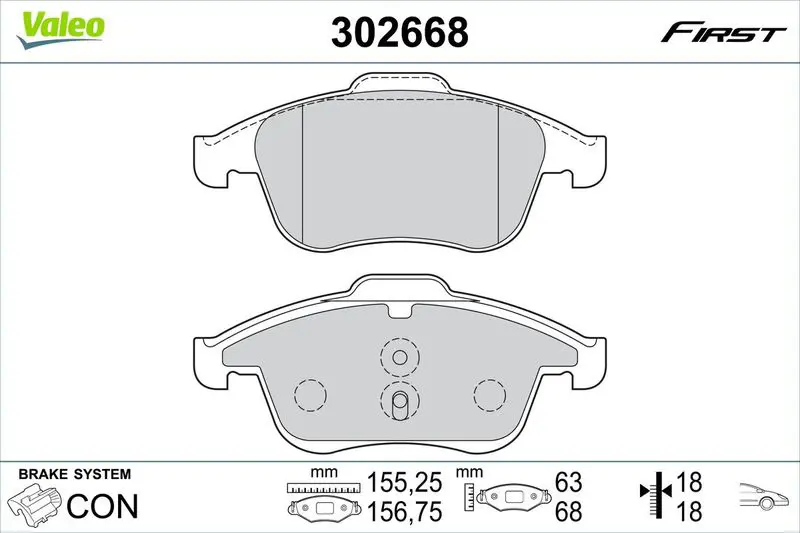 302668 Комплект тормозных колодок,