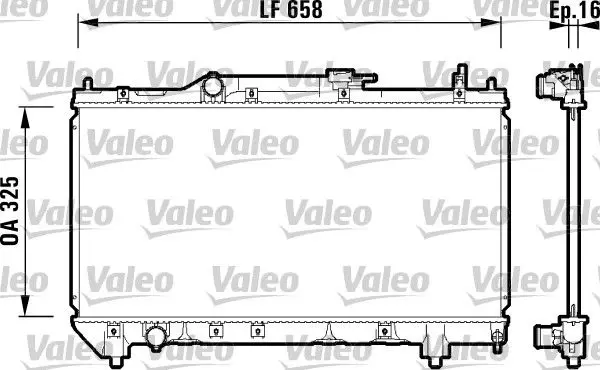 VALEO 732950 Радиатор двигателя TOYOTA