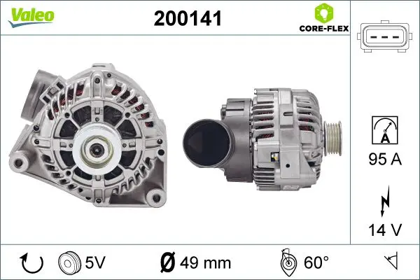 200141 ALTERNATOR REMAN CORE FLEX