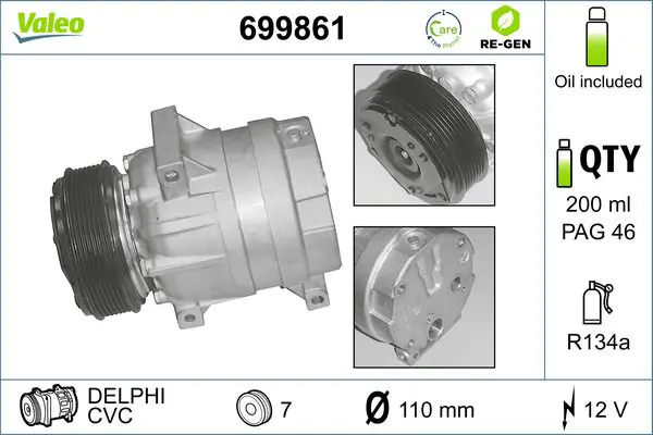 VALEO 699861 Компрессор