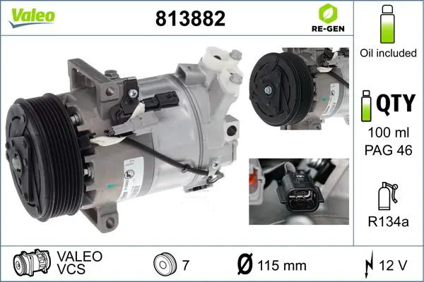 VALEO 813882 Компрессор, кондиционер