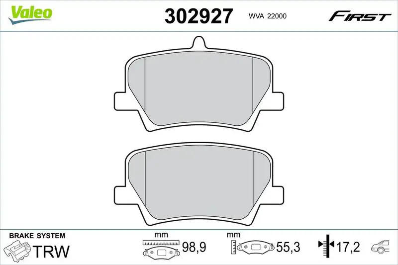 302927 Комплект тормозных колодок,