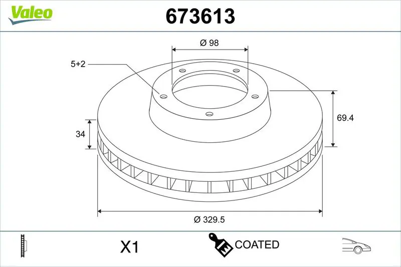 VALEO 673613 Spare part