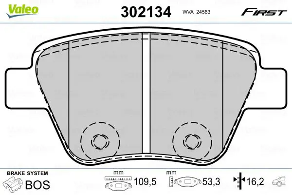 Valeo 302134 Колодки тормозные дисковые