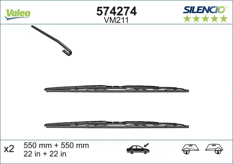 Valeo 574274 Щетка стеклоочистителя AUDI A4