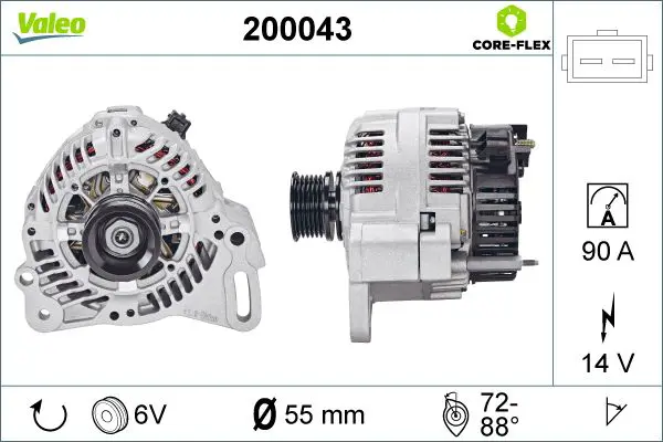  VALEO ALTERNATOR REMAN - CORE-FLEX