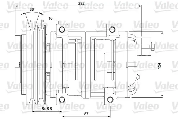  VALEO Компрессор TM21XS 2AG 12V