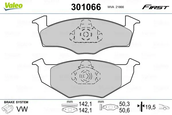 VALEO 301066 К-т дисков. тормоз. колодок