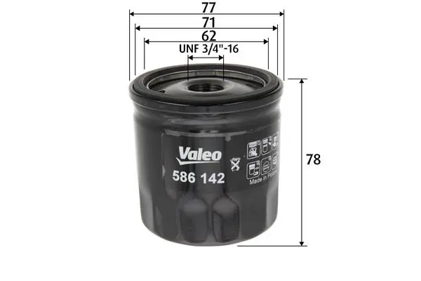 VALEO 586142 Масляный фильтр
