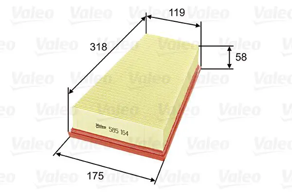 VALEO 585164 Воздушный фильтр
