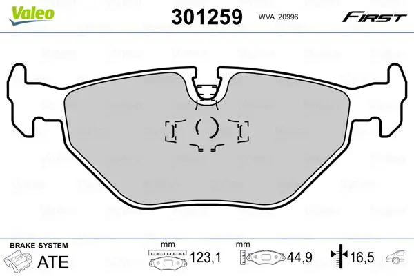 VALEO 301259 К-т дисков. тормоз. колодок