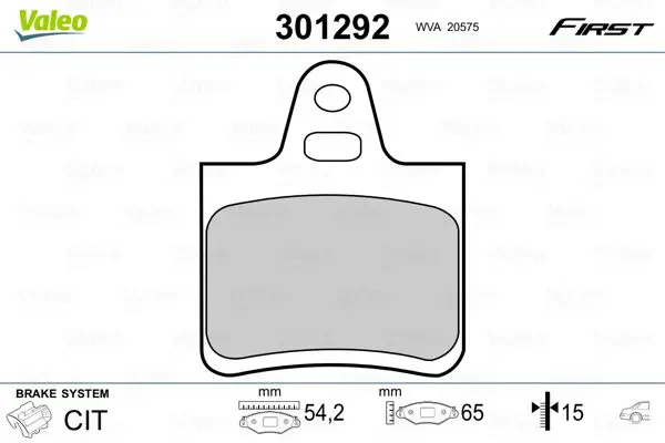 VALEO 301292 Комплект тормозных колодок