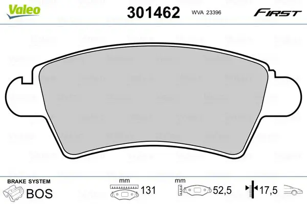 VALEO 301462 Комплект тормозных колодок