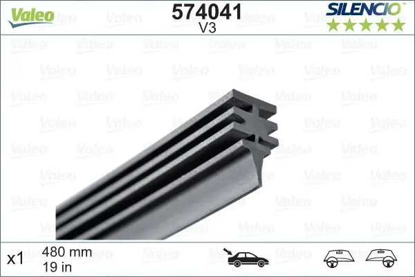VALEO 574041 Резинка стеклоочистителя