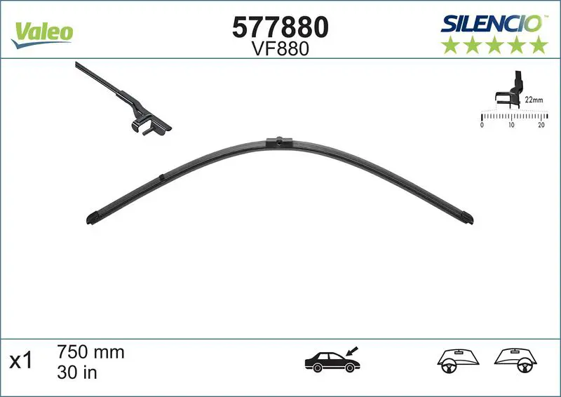 VALEO 577880 Щетка стеклоочистителя