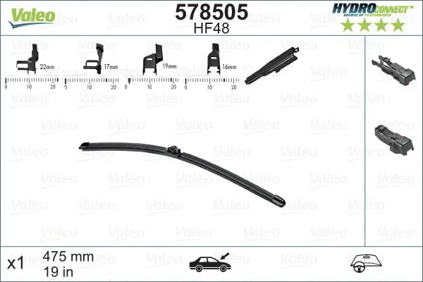 VALEO 578505 Щетка стеклоочистителя