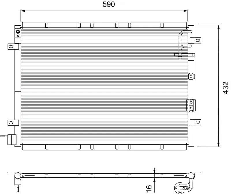 VALEO 818080 Радиатор кондиционера KIA