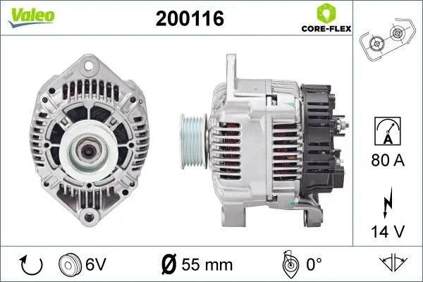  VALEO ALTERNATOR REMAN - CORE-FLEX