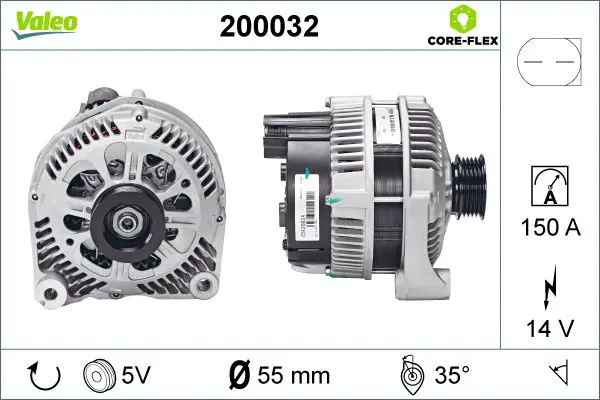  VALEO ALTERNATOR REMAN - CORE-FLEX