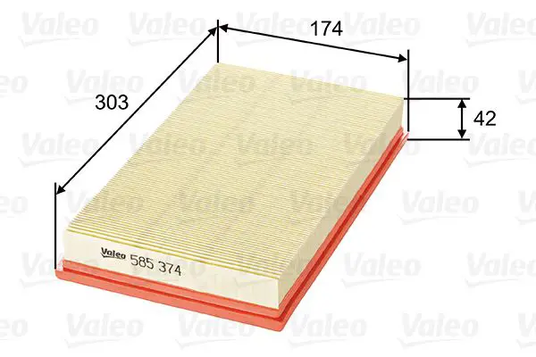 VALEO 585374 Воздушный фильтр