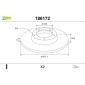 186172 BRAKE DISC X2 FRONT