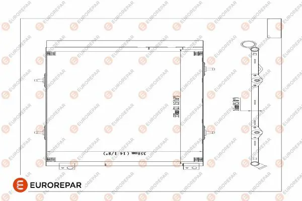 E163371 EUROREPAR Радиатор кондиционера