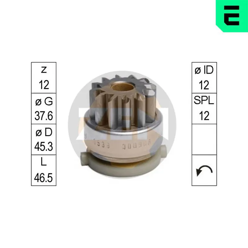 ERA ZN1539 Бендикс стартера FORD MONDEO