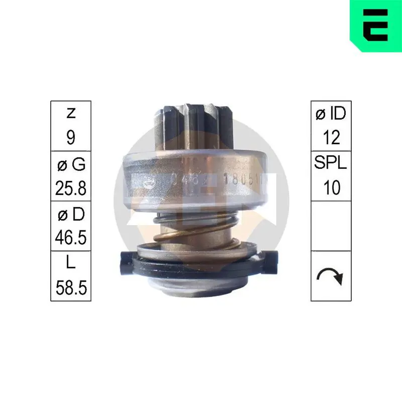 ZN0482 Бендикс стартера AUDI 100/200
