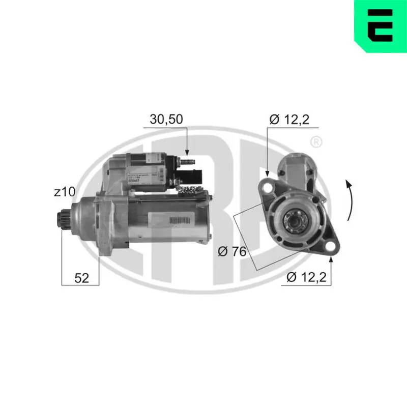Era 220447 Стартер AUDI/VW 1.6 03-10