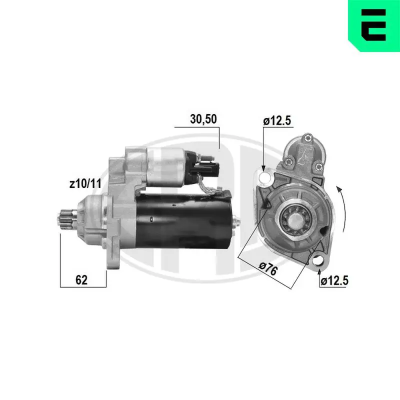 Era 220450 Стартер AUDI/VW 1.9TDi/2.0TDi