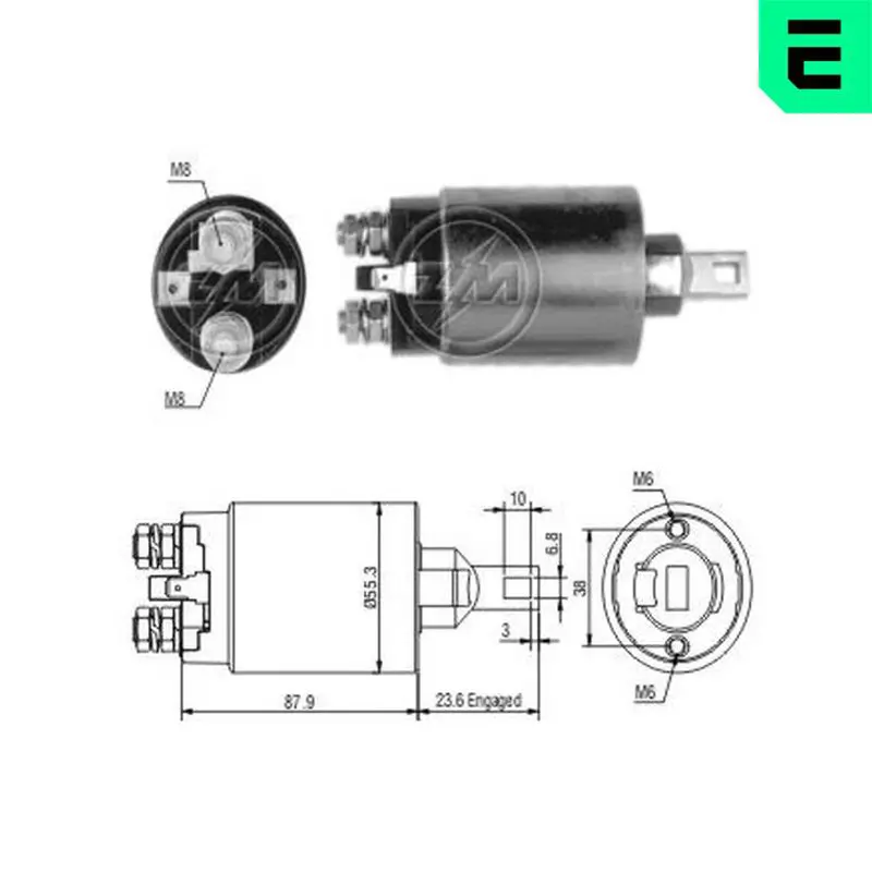 Era ZM893 Тяговое реле, стартер