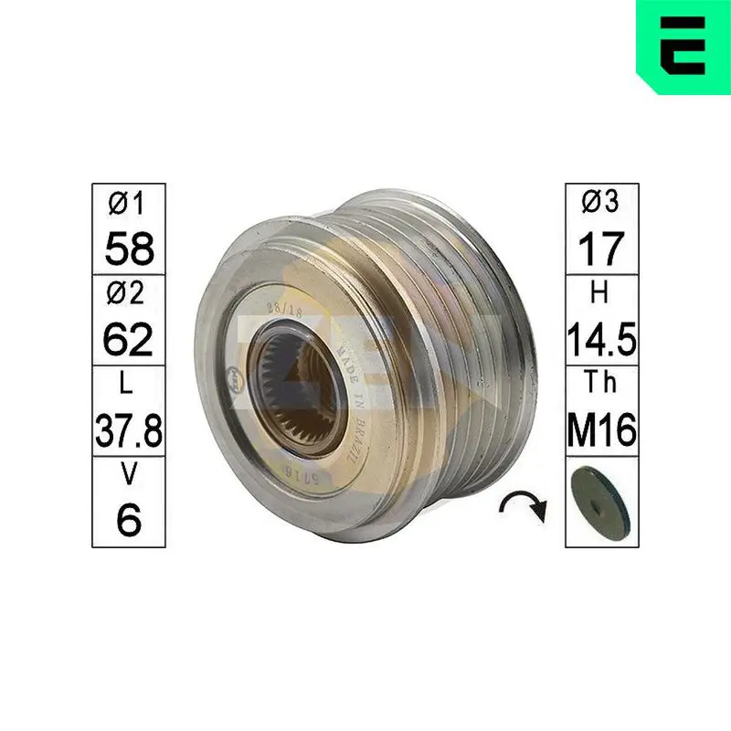 Era ZN5716 Шкив генератора