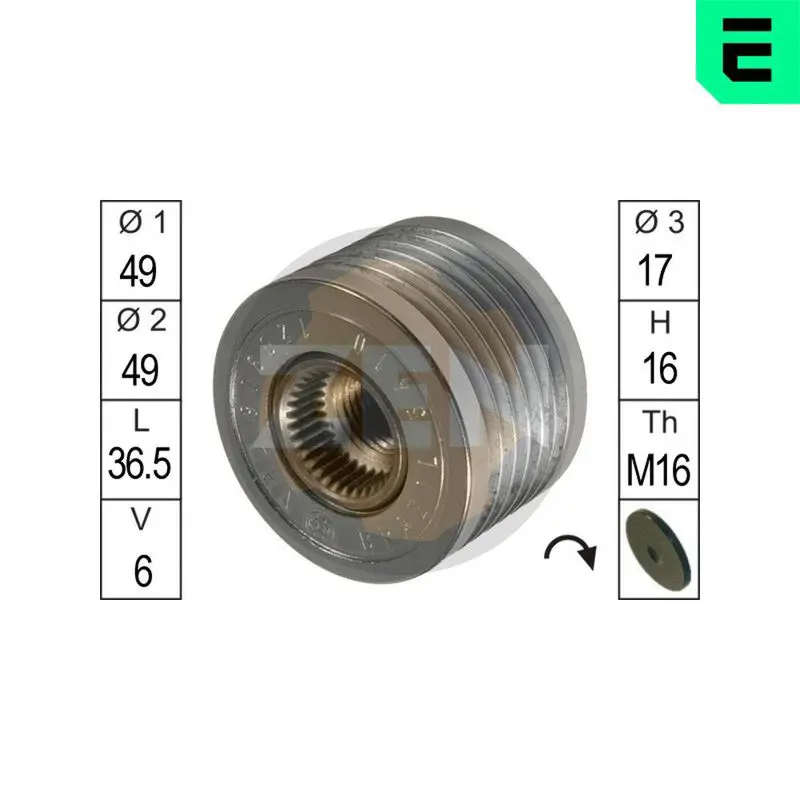 ZN5410 Шкив генератора BMW 3(E46/E90)