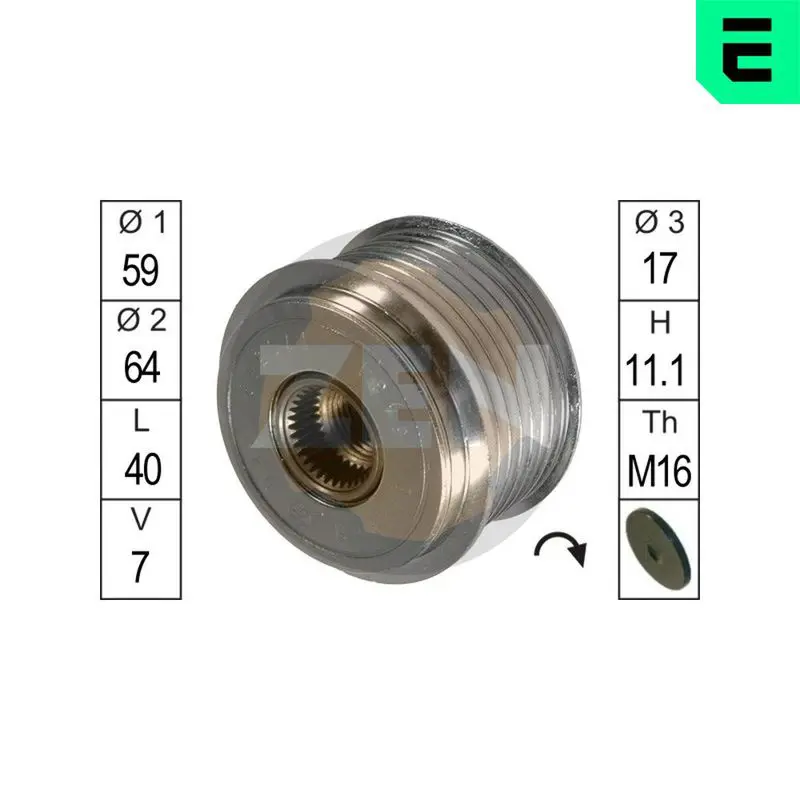 Era ZN5431 СНЯТО С ПР-ВА Шкив генератора