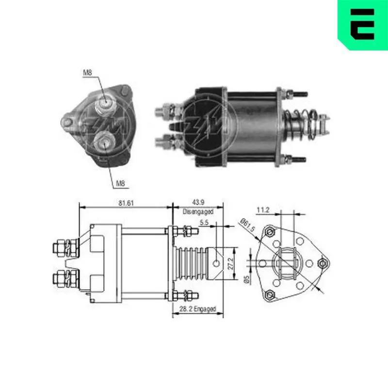 ZM1650 Тяговое реле, стартер
