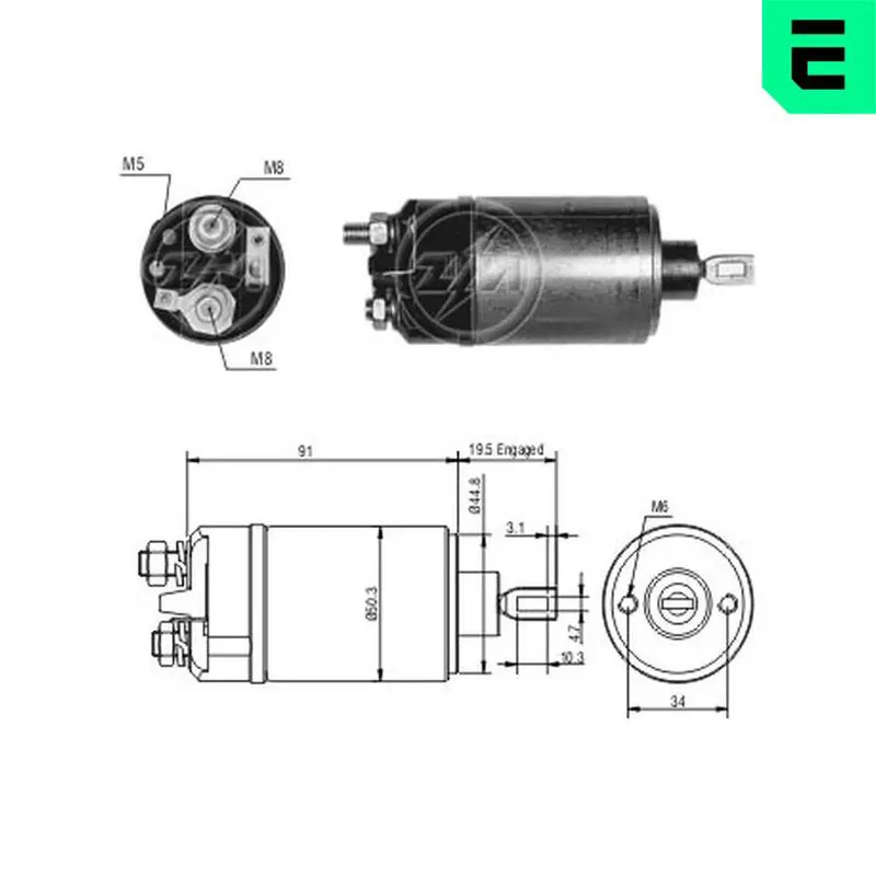 ZM526 Тяговое реле, стартер