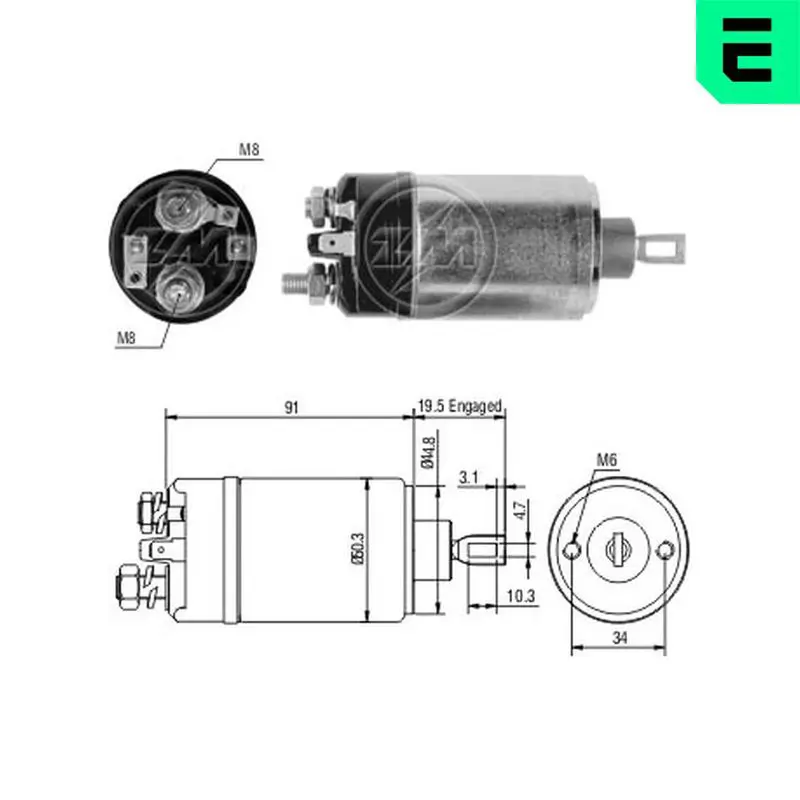 ZM722 Тяговое реле, стартер