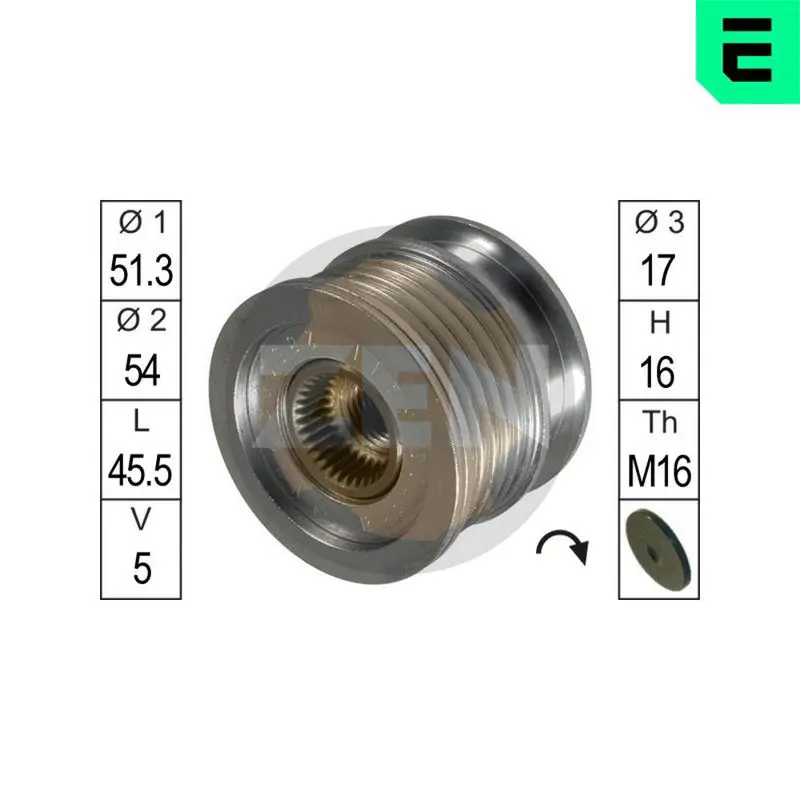 ERA ZN5411 Alternator Freewheel Clutch