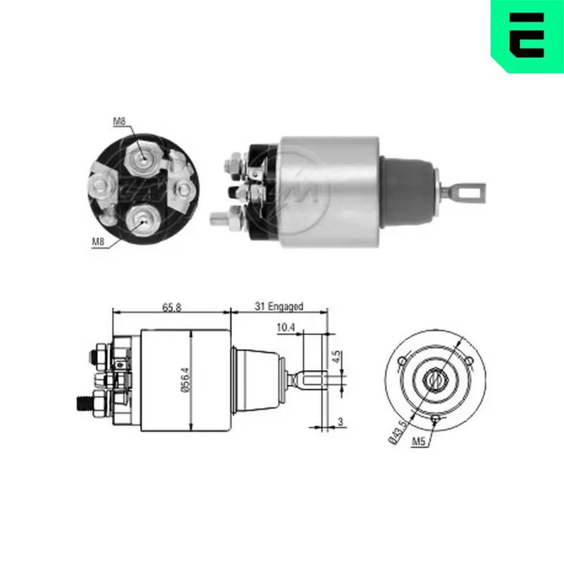 ZM2475 Тяговое реле, стартер