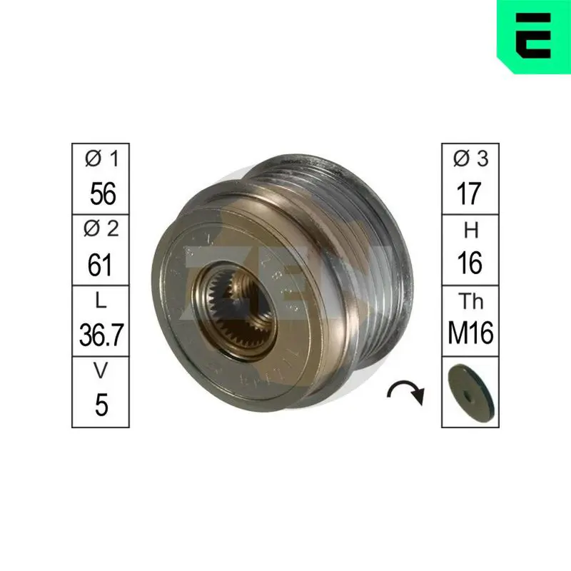 ERA ZN5382 Alternator Freewheel Clutch