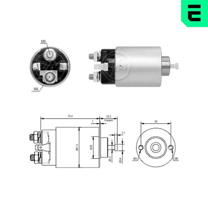ERA ZM6698 Тяговое реле, стартер