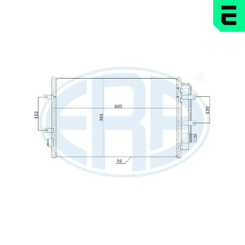 ERA 667245 Condenser, air conditioning