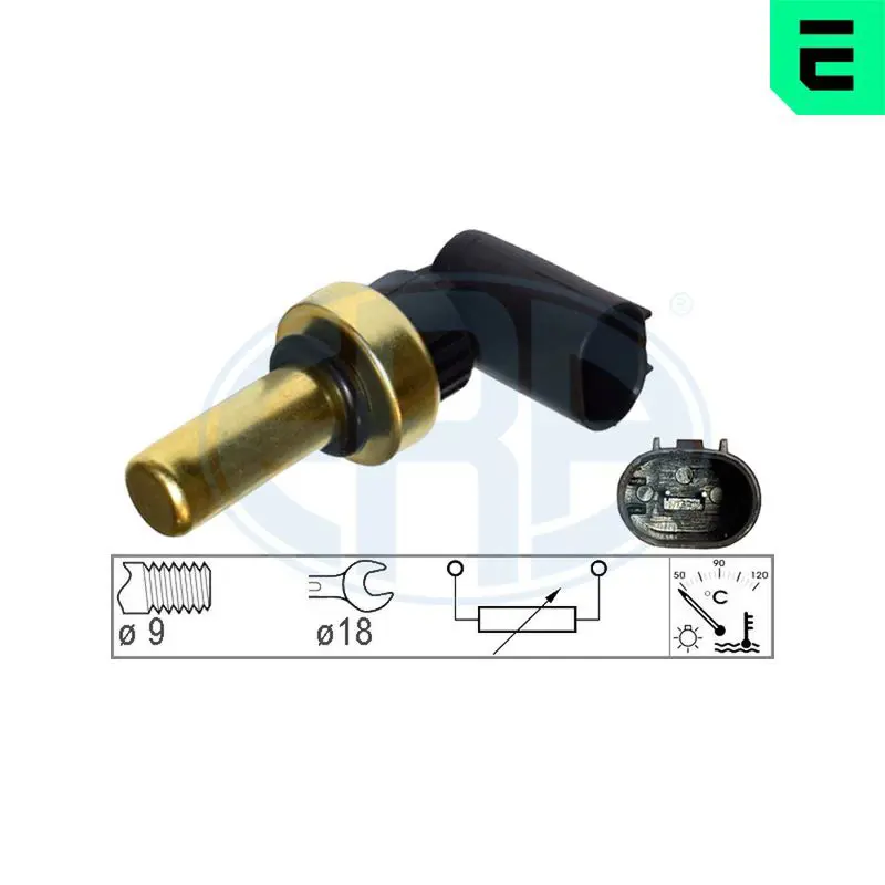 330757 Датчик температуры ОЖ OPEL
